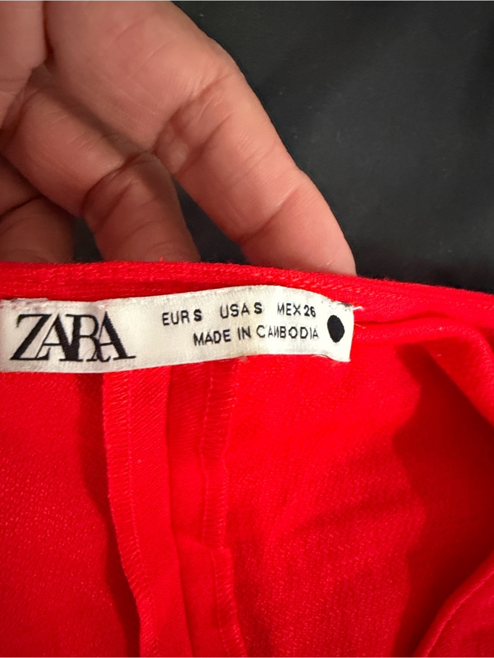 Zara V-Neck Red Sleeveless Maxi caftan Dress - Picture 4 of 4